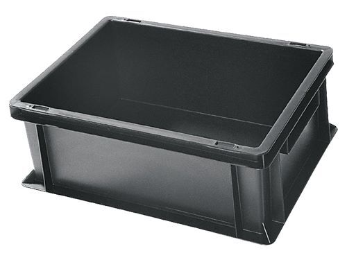 Bedrunka+Hirth Lagerbehälter 300 x 400 x 320 mm mit Griffen schwarz Produktbild Bedrunka+Hirth Lagerbehälter 300 x 400 x 320 mm mit Griffen schwarz