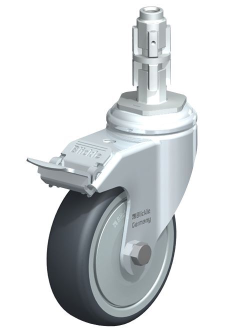 Produktbild Bedrunka+Hirth workergo Lenkrolle mit Feststeller 100 mm Expanderrollen