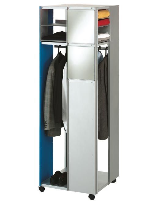 Bedrunka+Hirth Garderobenschrank Kubik 5-3 620 x 620 x 1945 mm rollbar Produktbild Bedrunka+Hirth Garderobenschrank Kubik 5-3 620 x 620 x 1945 mm rollbar