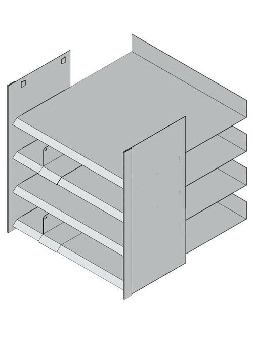 Produktbild Bedrunka+Hirth Maxirack Stahlblech 302 x 300 x 332 mm