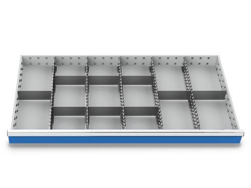 Bedrunka+Hirth Metalleinteilung Set 14 teilig R 48-24 Blendenhöhen 100/125 mm 1200 x 600 x 75mm Produktbild Bedrunka+Hirth Metalleinteilung Set 14 teilig R 48-24 Blendenhöhen 100/125 mm 1200 x 600 x 75mm