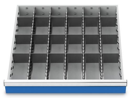 Bedrunka+Hirth Metalleinteilung Set 23 teilig R 24-24 Blendenhöhe 50 mm BxTxH 600 x 600 x 50 mm Produktbild Bedrunka+Hirth Metalleinteilung Set 23 teilig R 24-24 Blendenhöhe 50 mm BxTxH 600 x 600 x 50 mm