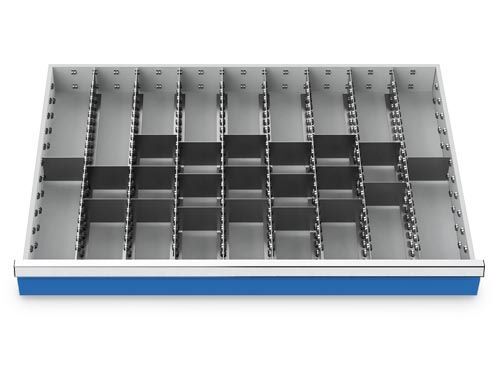 Bedrunka+Hirth Metalleinteilung Set 29 teilig R 36-24 BxTxH 900 x 600 x 75 mm Produktbild Bedrunka+Hirth Metalleinteilung Set 29 teilig R 36-24 BxTxH 900 x 600 x 75 mm