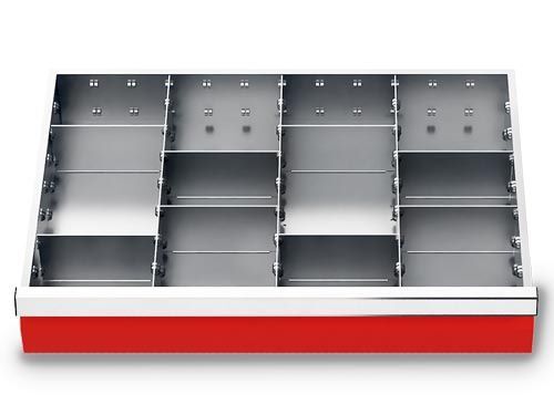 Bedrunka+Hirth Metalleinteilung Set 11 teilig R 24-16 Blendenhöhe 75 mm BxTxH 600x400x75 mm Produktbild Bedrunka+Hirth Metalleinteilung Set 11 teilig R 24-16 Blendenhöhe 75 mm BxTxH 600x400x75 mm