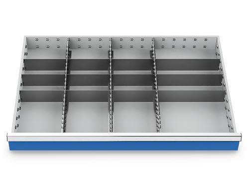 Produktbild Bedrunka+Hirth Metalleinteilung Set 15 teilig R 36-24 Blendenhöhe 75 mm BxTxH 900 x 600 x 75 mm