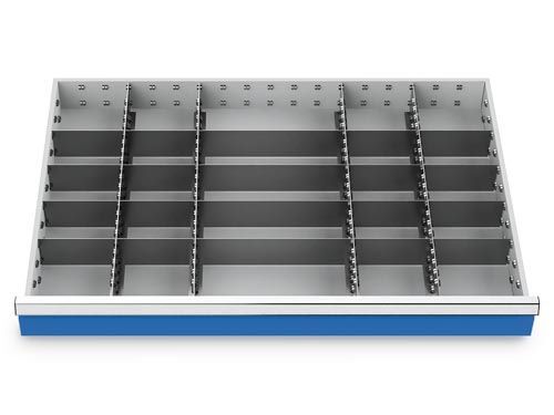 Bedrunka+Hirth Metalleinteilung Set 24 teilig  R 36-24 BxTxH 900 x 600 x 125 mm Produktbild Bedrunka+Hirth Metalleinteilung Set 24 teilig  R 36-24 BxTxH 900 x 600 x 125 mm