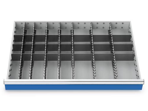 Bedrunka+Hirth Metalleinteilung Set 31 teilig R 36-24 BxTxH 900 x 600 x 75 mm Produktbild Bedrunka+Hirth Metalleinteilung Set 31 teilig R 36-24 BxTxH 900 x 600 x 75 mm