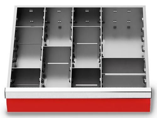 Bedrunka+Hirth Metalleinteilung Set 9 teilig R 18-16 Blendenhöhe 100 mm BxTxH 450 x 400 x 100mm Produktbild Bedrunka+Hirth Metalleinteilung Set 9 teilig R 18-16 Blendenhöhe 100 mm BxTxH 450 x 400 x 100mm