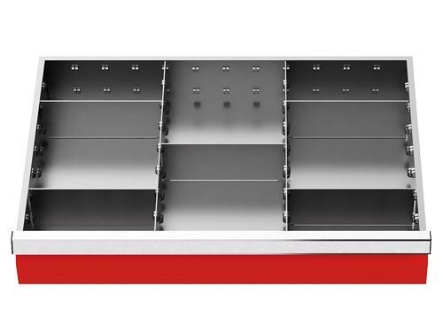 Bedrunka+Hirth Metalleinteilung Set 7 teilig R 24-16 Blendenhöhe 75 mm BxTxH 600 x 400 x 75 mm Produktbild Bedrunka+Hirth Metalleinteilung Set 7 teilig R 24-16 Blendenhöhe 75 mm BxTxH 600 x 400 x 75 mm