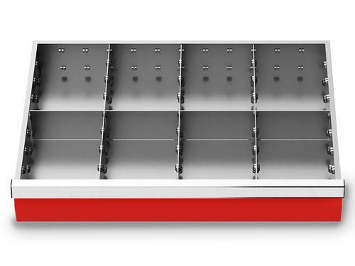 Bedrunka+Hirth Metalleinteilung Set 7 teilig R 24-16 Blendenhöhe 100 mm BxTxH 600 x 400 x 100mm Produktbild Bedrunka+Hirth Metalleinteilung Set 7 teilig R 24-16 Blendenhöhe 100 mm BxTxH 600 x 400 x 100mm