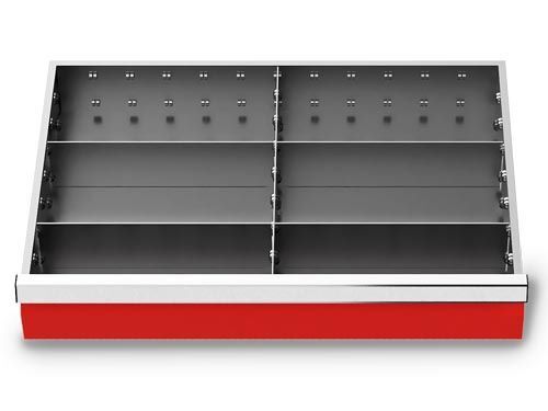 Bedrunka+Hirth Metalleinteilung Set 5 teilig R 24-16 Blendenhöhen 200 / 250 / 300 mm Produktbild Bedrunka+Hirth Metalleinteilung Set 5 teilig R 24-16 Blendenhöhen 200 / 250 / 300 mm