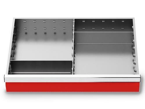 Bedrunka+Hirth Metalleinteilung Set 3 teilig R 24-16Blendenhöhe 150 mm BxTxH 600 x 400 x 150 mm Produktbild Bedrunka+Hirth Metalleinteilung Set 3 teilig R 24-16Blendenhöhe 150 mm BxTxH 600 x 400 x 150 mm