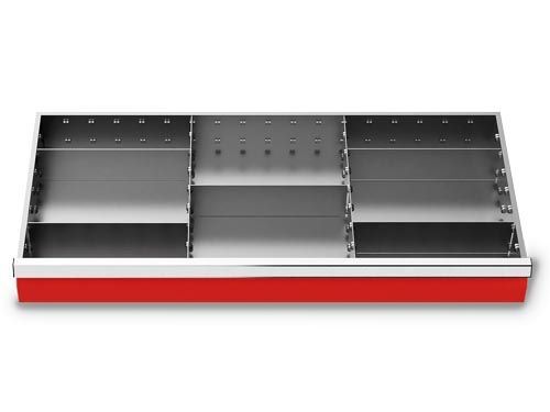 Bedrunka+Hirth Metalleinteilung Set 7-teilig R 36-16 Blendenhöhe 75 mm BxTxH 900 x 400 x 75 mm Produktbild Bedrunka+Hirth Metalleinteilung Set 7-teilig R 36-16 Blendenhöhe 75 mm BxTxH 900 x 400 x 75 mm