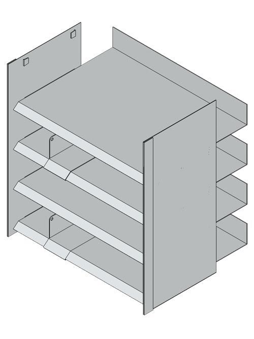 Produktbild Bedrunka+Hirth Minirack aus Stahlblech 302 x 210 x 332 mm