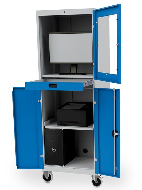 Produktbild Bedrunka+Hirth Mobil Zusatz für Computerwagen 4 Rollen mit Feststeller 680 x 736 x 160 mm