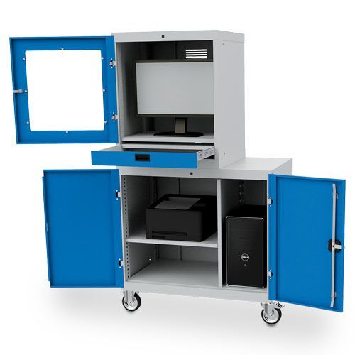 Produktbild Bedrunka+Hirth Mobil Zusatz für Computerwagen 4 Rollen mit Feststeller 1005 x 600 x 160 mm