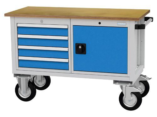 Bedrunka+Hirth Mobile Kastenwerkbank aus Stahlblech 4 Schubladen 1200 x 540 x 820 mm Produktbild Bedrunka+Hirth Mobile Kastenwerkbank aus Stahlblech 4 Schubladen 1200 x 540 x 820 mm