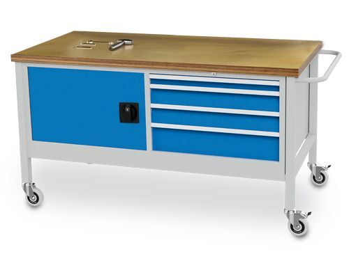 Bedrunka+Hirth Mobile Werkbank Raster 24-24 mit 4 Schubladen und Schloss 1500 x 750 x 860 mm Bedrunka+Hirth Mobile Werkbank Raster 24-24 mit 4 Schubladen und Schloss 1500 x 750 x 860 mm