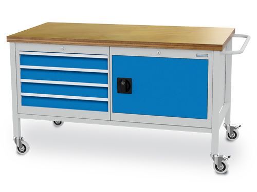 Bedrunka+Hirth Mobile Werkbank R 24-24 mit Schubladen Vollauszug 1500 x 750 x 860 mm Produktbild Bedrunka+Hirth Mobile Werkbank R 24-24 mit Schubladen Vollauszug 1500 x 750 x 860 mm