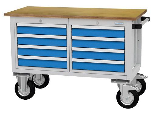 Bedrunka+Hirth Mobile Werkbank Raster 18-24 mit 8 Schubladen 1200 x 540 x 820 mm Produktbild Bedrunka+Hirth Mobile Werkbank Raster 18-24 mit 8 Schubladen 1200 x 540 x 820 mm