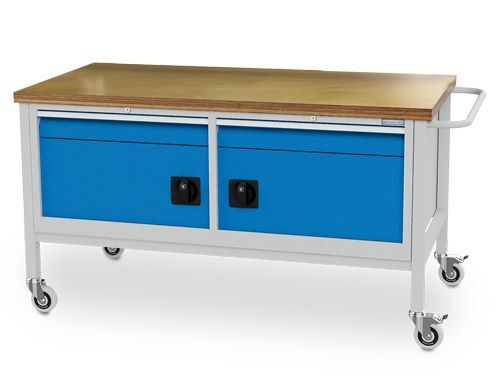 Bedrunka+Hirth Mobile Werkbank R 24-24 mit den Maßen 1500 x 750 x 860 mm Stahlblech Produktbild Bedrunka+Hirth Mobile Werkbank R 24-24 mit den Maßen 1500 x 750 x 860 mm Stahlblech