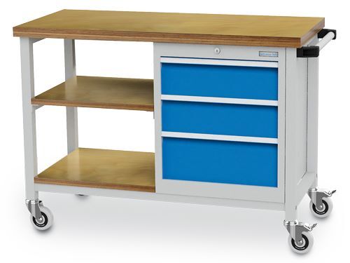Bedrunka+Hirth Mobile Werkbank R 18-16 3 Schubladen 4 Rollen H 880 mm Produktbild Bedrunka+Hirth Mobile Werkbank R 18-16 3 Schubladen 4 Rollen H 880 mm