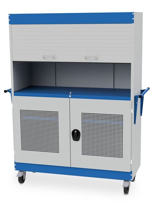 Bedrunka+Hirth Mobiler Mediastand 2 Flügeltüren 1250 x 500 x 1757 mm Produktbild Bedrunka+Hirth Mobiler Mediastand 2 Flügeltüren 1250 x 500 x 1757 mm