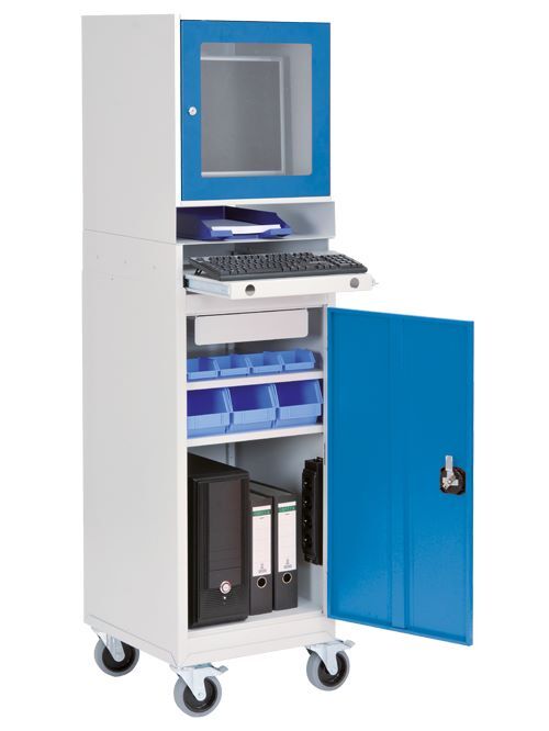Bedrunka+Hirth Monitoraufsatzgehäuse für Computerwagen 500 x 500 x 600 mm Produktbild Bedrunka+Hirth Monitoraufsatzgehäuse für Computerwagen 500 x 500 x 600 mm