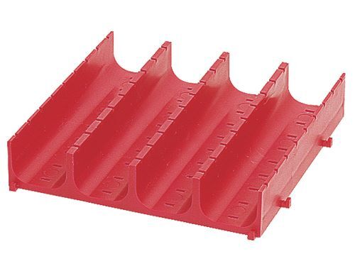 Bedrunka+Hirth Muldenplatte 4 er Set 4 Mulden je 34 mm BxTxH 150 x 150 x 30 mm Rot Produktbild Bedrunka+Hirth Muldenplatte 4 er Set 4 Mulden je 34 mm BxTxH 150 x 150 x 30 mm Rot