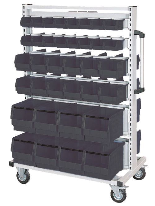 Bedrunka+Hirth Multiwagen mit Schienen zum Einhängen 990 x 610 x 1450 mm Produktbild Bedrunka+Hirth Multiwagen mit Schienen zum Einhängen 990 x 610 x 1450 mm