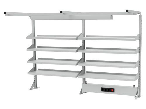 Bedrunka+Hirth Multiwand Aufbau 8 Fachböden 3 Schuko Steckdosen 2000 x 1250 mm Produktbild Bedrunka+Hirth Multiwand Aufbau 8 Fachböden 3 Schuko Steckdosen 2000 x 1250 mm