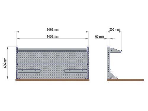 Bedrunka+Hirth Multiwand Aufbau Maße 1500 x 650 mm 2 Tragsäulen Produktbild Bedrunka+Hirth Multiwand Aufbau Maße 1500 x 650 mm 2 Tragsäulen bild 2