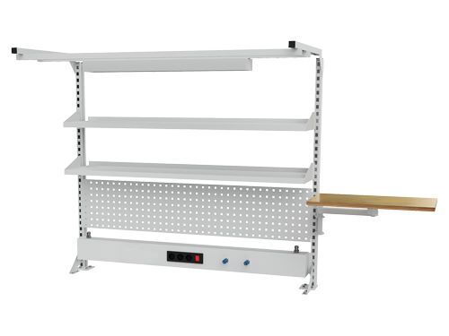 Bedrunka+Hirth Multiwand Aufbau mit Obergestell sowie Lochwand 1500 x 1250 mm Produktbild Bedrunka+Hirth Multiwand Aufbau mit Obergestell sowie Lochwand 1500 x 1250 mm