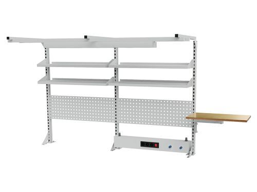 Bedrunka+Hirth Multiwand Aufbau mit Geräteschiene und Schwenkarm 2000 x 1250 mm Bedrunka+Hirth Multiwand Aufbau mit Geräteschiene und Schwenkarm 2000 x 1250 mm