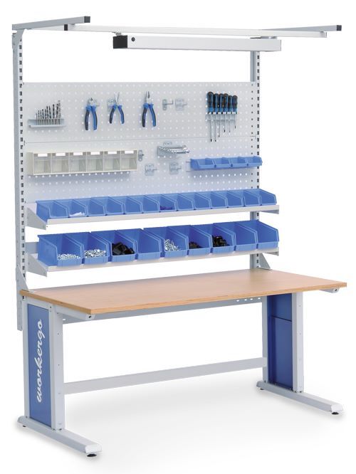 Bedrunka+Hirth Multiwand Aufbau workergo Obergestell und 2 Fachböden 1500 x 750 x 1250 mm