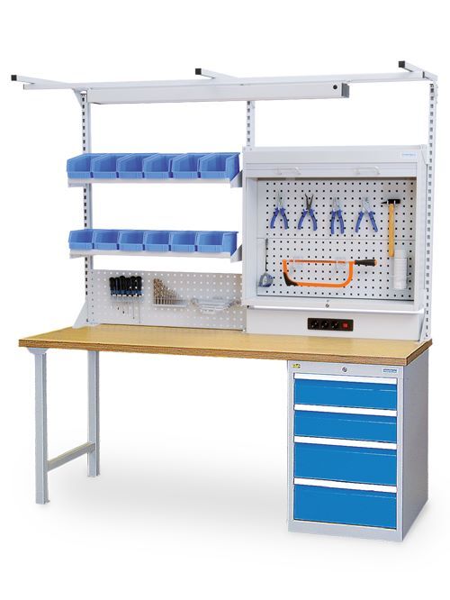 Bedrunka+Hirth Multiwand Aufbau workline aus Stahlblech mit LED Beleuchtung 2000 x 1250 mm Produktbild Bedrunka+Hirth Multiwand Aufbau workline aus Stahlblech mit LED Beleuchtung 2000 x 1250 mm