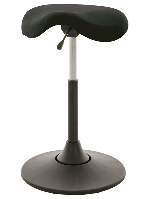 Bedrunka+Hirth Multibewegliche Stehhilfe / Drehhocker Höhe 510-700 mm Sattelsitz in Schwarz Produktbild Bedrunka+Hirth Multibewegliche Stehhilfe / Drehhocker Höhe 510-700 mm Sattelsitz in Schwarz