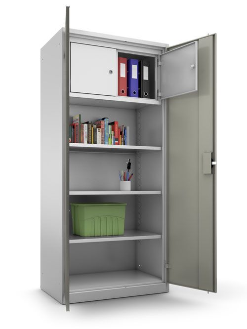Bedrunka+Hirth Materialschrank 3 Fachböden Stahlblech 900 x 600 x 1950 mm Produktbild Bedrunka+Hirth Materialschrank 3 Fachböden Stahlblech 900 x 600 x 1950 mm