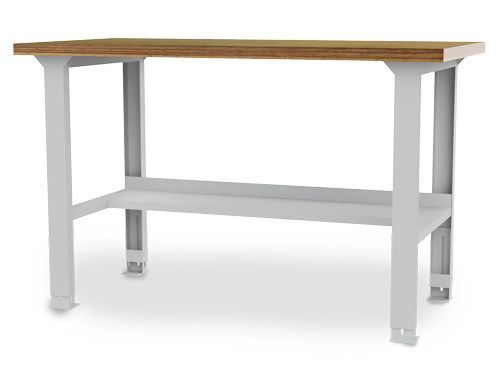 Bedrunka+Hirth Reihenwerkbank 1 Fachboden halbe Tiefe stufenlos höhenverstellbar 2000 x 750 mm Produktbild Bedrunka+Hirth Reihenwerkbank 1 Fachboden halbe Tiefe stufenlos höhenverstellbar 2000 x 750 mm