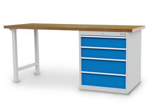Bedrunka+Hirth Reihenwerkbank mit Schubladenblock 4 fach 2000 x 750 x 859 mm Produktbild Bedrunka+Hirth Reihenwerkbank mit Schubladenblock 4 fach 2000 x 750 x 859 mm