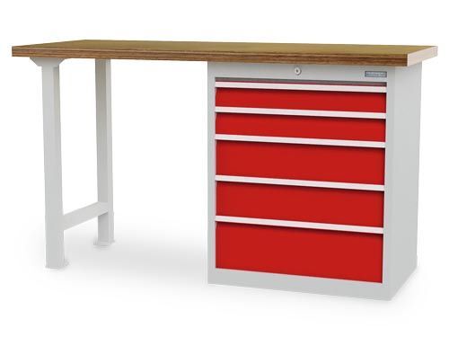 Bedrunka+Hirth Reihenwerkbank 5 Schubladen im Block 1500 x 600 x 859 mm Produktbild Bedrunka+Hirth Reihenwerkbank 5 Schubladen im Block 1500 x 600 x 859 mm