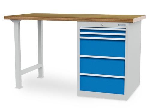 Produktbild Bedrunka+Hirth Reihenwerkbank 5 Schubladen mit Vollauszug 1500 x 750 x 859 mm