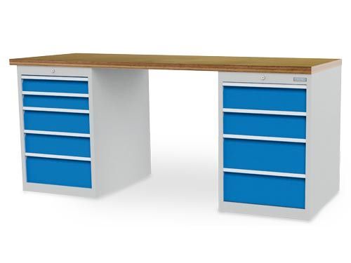 Bedrunka+Hirth Reihenwerkbank mit 9 Schubladen mit Verriegelung 1500 x 750 x 859 mm Produktbild Bedrunka+Hirth Reihenwerkbank mit 9 Schubladen mit Verriegelung 1500 x 750 x 859 mm