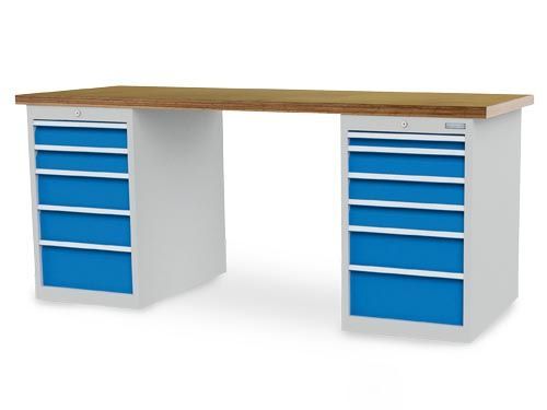 Bedrunka+Hirth Reihenwerkbank 11 Schubladen und Arbeitsplatte 2000 x 750 x 859 mm Produktbild Bedrunka+Hirth Reihenwerkbank 11 Schubladen und Arbeitsplatte 2000 x 750 x 859 mm