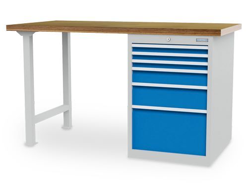Bedrunka+Hirth Reihenwerkbank mit Fußgestell Maße 2000 x 750 x 859 mm