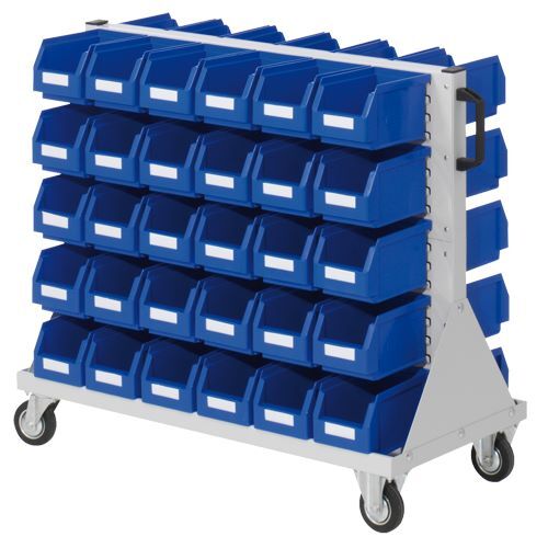 Bedrunka+Hirth Rollwagen Größe 2 mit 60 Sichtlagerkästen 1000 x 500 x 890 mm Produktbild Bedrunka+Hirth Rollwagen Größe 2 mit 60 Sichtlagerkästen 1000 x 500 x 890 mm