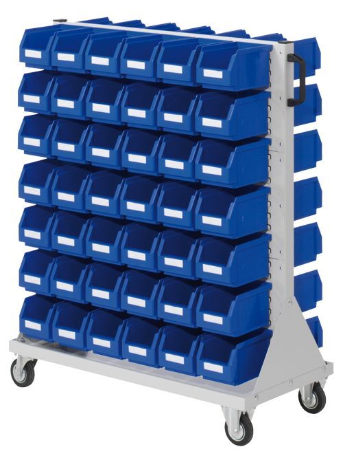 Bedrunka+Hirth Rollwagen Größe 3 mit 84 Sichtlagerkästen 1000 x 500 x 1230 mm Produktbild Bedrunka+Hirth Rollwagen Größe 3 mit 84 Sichtlagerkästen 1000 x 500 x 1230 mm