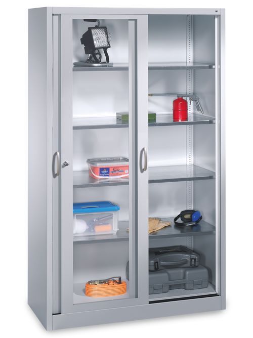 Bedrunka+Hirth Schiebetürenschrank mit Druckzylinderschloss 1200 x 600 x 1950 mm