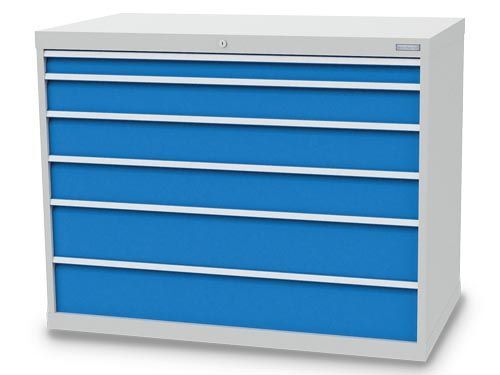 Bedrunka+Hirth Schubladenschrank 6 fach aus Stahlblech 1305 x 736 x 1019 mm Produktbild Bedrunka+Hirth Schubladenschrank 6 fach aus Stahlblech 1305 x 736 x 1019 mm
