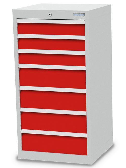 Produktbild Bedrunka+Hirth Sehr schmaler Schubladenschrank mit 7 Schubladen 530 x 500 x 1019 mm